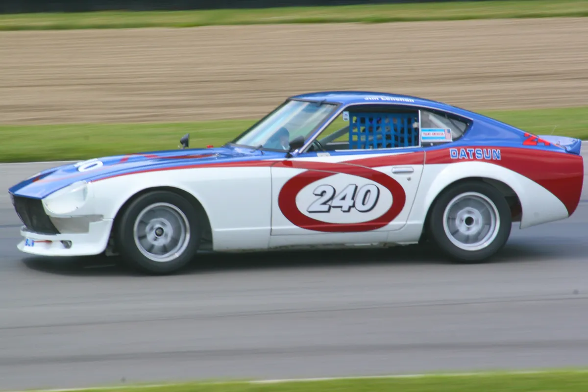 A classic Japanese GT coupe in competition livery